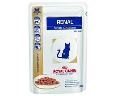 Royal Canin Veterinary Diet kačių inkstų vištienos paketėlis 85g