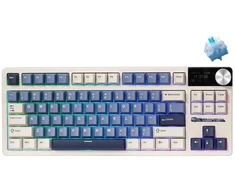 Royal Kludge S85 RGB Horizon Mėlyna belaidė klaviatūra| 80% TKL, Hot-swap, Cloud switches, US