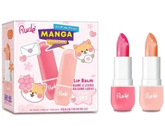 Set Rude Cosmetics: Peach Kiss drėkinamasis lūpų balzamas 3,5 ml + Watermelon drėkinamasis lūpų balzamas 3,5 ml