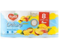 Tualetinis popierius Rūta DELUXE MANGO KVAPO 8 RUL, 3 sl