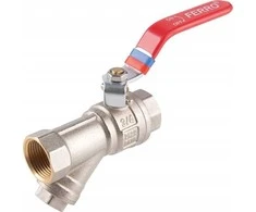 Rutulinis vožtuvas Ferro KFPZF1 VANDUO SU RANKENE 1/2 '' RIEŠŠTĖS, SU FILTRU IR DROSTELIU F-POWER // ZKWF-15-WW-R-FER-POWER