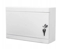 Sabaj System ALFA 13 BD Plastikinis skirstomasis skydas, 13 modulių, RAL 9003 baltos durys IP33, ALFA 13 BD