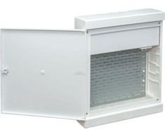 Sabaj System Sabaj Ant paviršiaus montuojama multimedijos spintelė Multialfa plastikinė 310x360x105mm baltos durys, skląstis MULTIALFA 360 BD 5-012MULTIALFA 360 BD