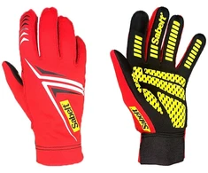 Sabelt G34 Sim Gloves Rękawice wyścigowe, su obsługą dotyku, silikonowa dłoń, 216-223mm obwód - raudona, S (00319-02-02-Raudonas-S)