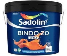 Sienų ir lubų dažai SADOLIN BINDO 20, pusiau matiniai, baltos sp., BW bazė, 9l