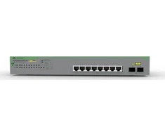 Šakotuvas Allied Telesis GIGABIT WEBSMART SWITCH 8XTPOE+ - 2X SFP PORT EU POWER CORD