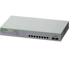 Šakotuvas Allied Telesis GIGABIT WEBSMART SWITCH 8XTPOE+ - 2X SFP PORT EU POWER CORD