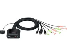 Aten ATEN CS52DP 2 prievadų USB-C DisplayPort hibridinio kabelio KVM jungiklis