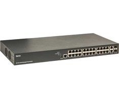 Šakotuvas Barox RY-LGSP23-26/370 Tinklo jungtys Valdomas L2/L3 gigabito Ethernet (10/100/1000) PoE palaikymas 1U juodas