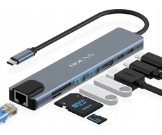 Šakotuvas „Bounn 8-in-1 MacBook“ USB-C dokas / replikatorius (JH-81)