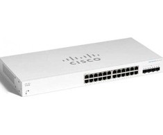 Šakotuvas Cisco jungiklis CBS220-24T-4G, 24xGbE RJ45, 4xSFP, be ventiliatoriaus - REFRESH