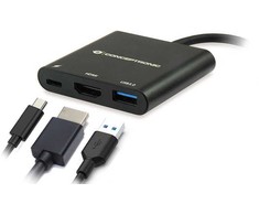 Šakotuvas Stacja/replikator Conceptronic DONN01B 3-w-1 USB-C (DONN01B)