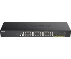 Šakotuvas D-Link | Sukraunamas išmanusis valdomas jungiklis su 10G įkėlimo nuorodomis | DGS-1250-28X/E | Tvarkomas žiniatinklis | Montuojamas ant stovo | Gigabit Ethernet (vario) jungtys kiekis 24