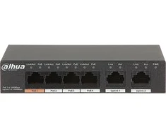 Šakotuvas SWITCH POE PFS3006-4GT-60-V2 4 PRIEVADŲ DAHUA