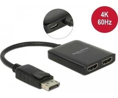 Delock DeLOCK DisplayPort 1.4> 2x HDMI MST skirstytuvai, skirstytuvai ir jungikliai