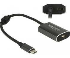 Stotis / replikatorius Delock USB-C - Ekranas Port mini + USB- C Juodas (62990)