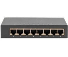 Šakotuvas Digitus 8-PORT GIGABIT SWITCH UNMANAGED - RJ45 8X10/100/1000 MBIT/S