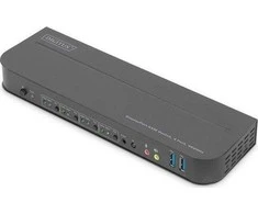 Assmann elektroninis DIGITUS KVM jungiklis 4x1 DP DP/HDMI Out USB 4Kx2K 60Hz