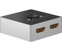 Goobay Ręczny przełącznik HDMI 2 do 1 (4K @ 60 Hz)