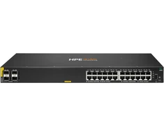 Šakotuvas Hewlett Packard (HP) HPE „Aruba Networking CX 6000“ 24p 10M/100M/1G Class4 PoE 4p SFP 1G 370W komutatorius, ES, en