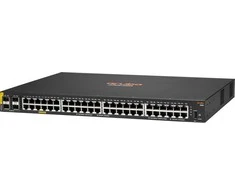 Šakotuvas Hewlett Packard (HP) „Switch HP HPE Aruba Networking CX 6100 48G Class4 PoE 4SFP+ 740W Switch – Switch – L3 – valdomas – 48 x 10/100/1000 (PoE+) + 4 x 1 Gigabit/10 Gigabit SFP+ (Uplink) – oro srautas iš šono į šoną – galimybė montuoti stove, montavimas ant sienos – PoE“