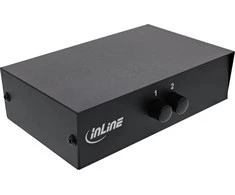 Šakotuvas InLine ® AV Switch rankinis 2 prievadų, 3x RCA IN/OUT