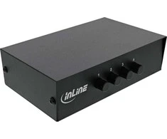 Šakotuvas InLine ® AV Switch rankinis 4 prievadų, 3x RCA IN/OUT
