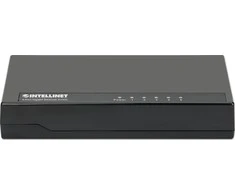 Šakotuvas Intellinet Manhattan 5-Port Gigabit Ethernet jungiklis, darbalaukio dydis, plastikinis, IEEE 802.3az (Energy Efficient Ethernet), Juodas, 561747