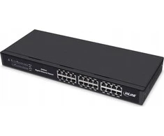 Šakotuvas „Switch InLine ®“ gigabito tinklo komutatorius, 24 prievadų, 1 Gb/s, 19 colių, 1U, metalinis, be ventiliatoriaus