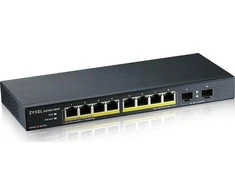 Šakotuvas ZYXEL GS1100-10HPV2, nevaldomas POE 8X gigabitas, 2X šviesolaidinis uplink, 130 vatų POE (5 metų garantija)