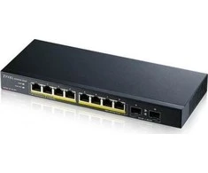 Šakotuvas ZYXEL GS1100-10HPV2, nevaldomas POE 8X gigabitas, 2X šviesolaidinis uplink, 130 vatų POE (5 metų garantija)