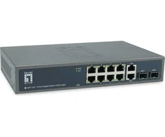 Šakotuvas Level One Jungiklis LevelOne 10x GE GEP- 1221 2xGSFP 19 "150W 8xPoE +