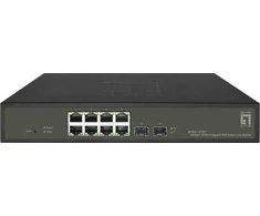 Šakotuvas Level One Switch LevelOne LevelOne GES-2110P jungiama ir tinklo jungtys Valdomas L2 Gigabit Ethernet (10/100/1000) PoE palaikymas Juodas