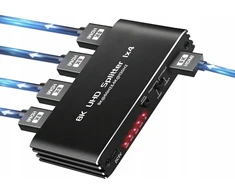 Pawonik SPLITTER HDMI 2.1 1x4 ROZDZIELACZ ULTRAHD HDCP 2.3 8K60HZ 4K 120HZ - 4 TV one size