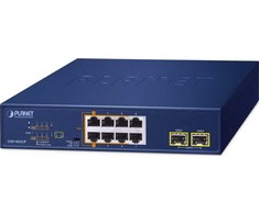 Šakotuvas Switch Planet PLANET 2-Port 10/100/1000T 802.3bt Nie zarządzany Gigabit Ethernet (10/100/1000) Obsługa PoE Mėlyna