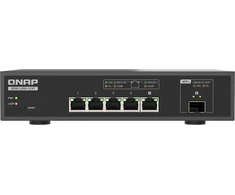 Šakotuvas „Qnap QSW-L3205-1C4T“ komutatorius | „Lite“ valdomas 5 prievadų komutatorius su 4x 10GbE RJ45, 1x 10G COMBO (SFP+/BASE-T)
