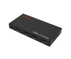 Šakotuvas „Roline HDMI perjungiklis, 3x1, 4K 60 Hz, su nuotolinio valdymo pulteliu“