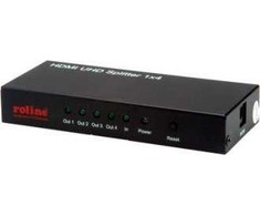 Šakotuvas Roline ROLINE 4K HDMI vaizdo skirstytuvas, 4 garsiakalbiai