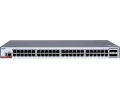 Šakotuvas „Ruijie Networks RG-CS83-48GT4XS“ tinklo jungtys. Valdomas 3 lygio gigabito eternetas (10/100/1000), pilkas.