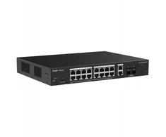 Šakotuvas Ruijie Networks RG-ES220GS-LP przełącznik sieciowy Zarządzany L2 Gigabit Ethernet (10/100/1000) Obsługa PoE Desktop Juodas