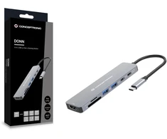 Stacja/replikator Conceptronic CONCEPTRONIC 7-1 Dock USB-C->HDMI/USB-C/2xUSB-A/+ 25cm gr