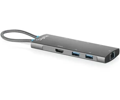 Digitus USB-C prijungimo stotis, 8 prievadų, universali, USB Type-C, pilka