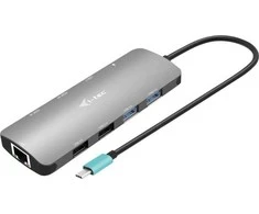 I-tec USB-C Metal Nano 2x HDMI LAN maitinimo tiekimas 100W
