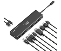 Šakotuvas Stotis/replikatorius Port Designs PORT Connect Mobilioji dokavimo stotis 1 x 4K USB-C 9 įrenginiams 100 W (901906V2)