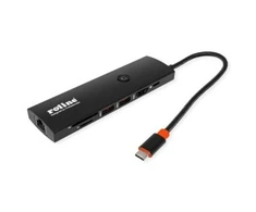 Šakotuvas Stacja/replikator Roline Doko stotelė USB 3.2 Gen 2 typu C, HDMI 4K60, USB 3.2 Gen 2, USB-C PD, LAN, SD kortelių skaitytuvas
