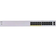 Šakotuvas Cisco CBS110 nevaldomas 24 prievadų GE, dalinis PoE, 2x1G SFP bendrinamas