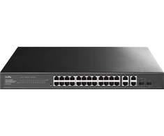 Šakotuvas Cudy komutatorius 26 prievadų Gigabit Easy-Managed su 2 kombinuotais prievadais, GS1028ES2 1.0 Valdomas L2 Gigabit Ethernet (10/100/1000) juodas