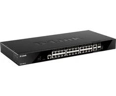 Šakotuvas D-Link 28-P SMART MANAGED SWITCH - GIGABIT STACKABLE 4X 10G