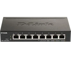 Šakotuvas D-LINK 8-Port Layer2 PoE Smart Gigabit Switch 8x 10/100/1000Mbps TP RJ-45 PoE prievadas 802.3af/at Power-over-Ethernet iki 30 vatų