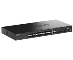Šakotuvas D-Link 20 Ports SFP + 4X GE/SFP Combo + 4 Ports 10G SFP+ Stackable Smart Switch | D-Link